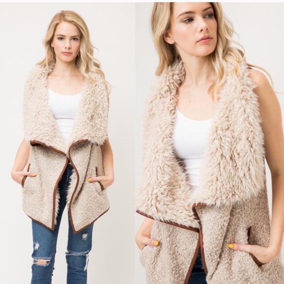 Faux fur Sherpa vest. - Picture 3 of 3
